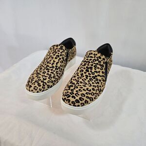 Dr. Scholls Espadrilles Leta Shoes Women's 11 M Tan Black Leopard Slip On NIB